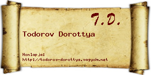 Todorov Dorottya névjegykártya